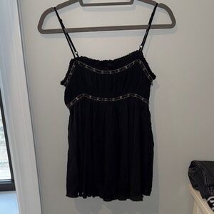 Express Black Camisole with Embellished Trim